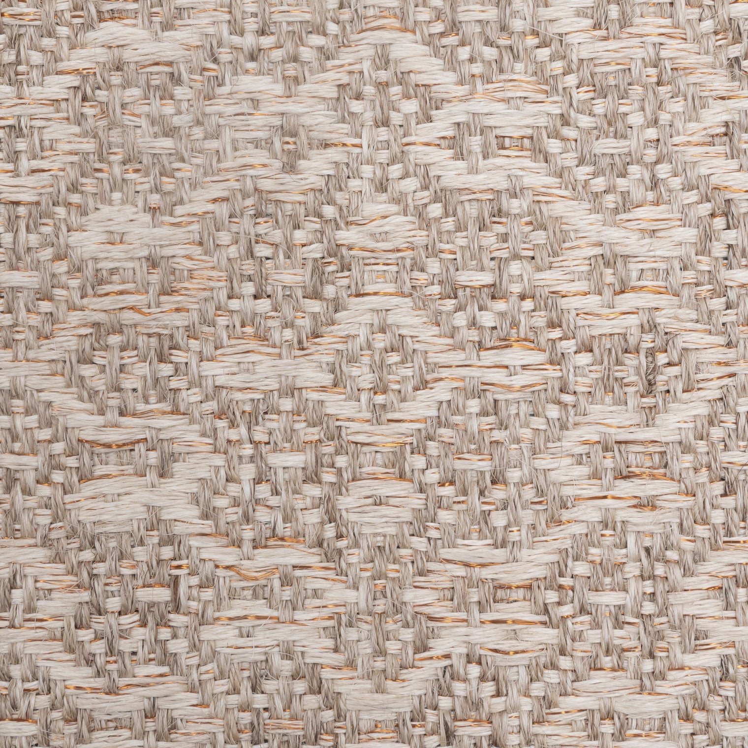 CASABLANCA WEAVE RUG IN NATURAL AND WHITE FIQUE FIBER WHITE COPPER