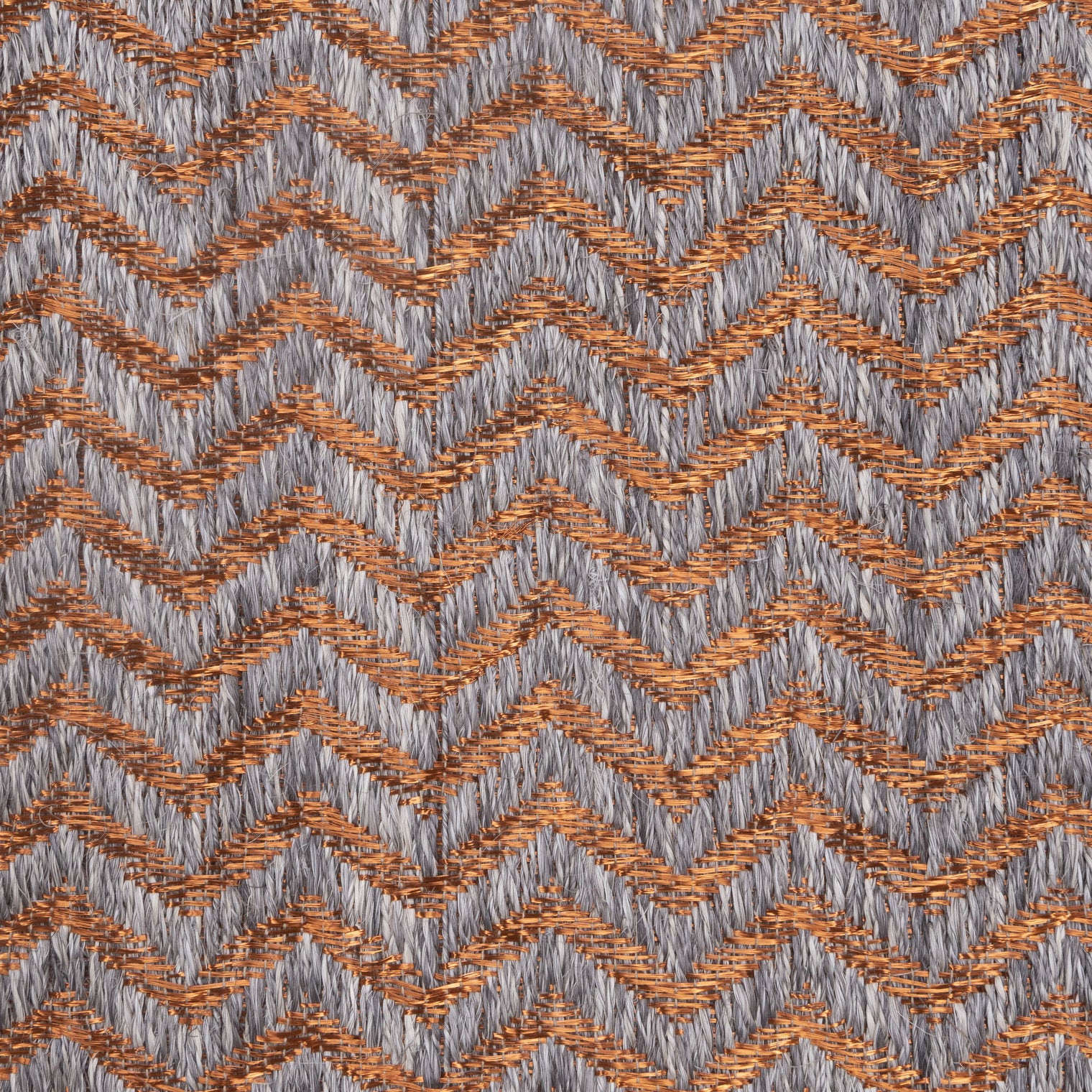 M’S WEAVE RUG IN WHITE-GRAY FIQUE FIBER WITH COPPER