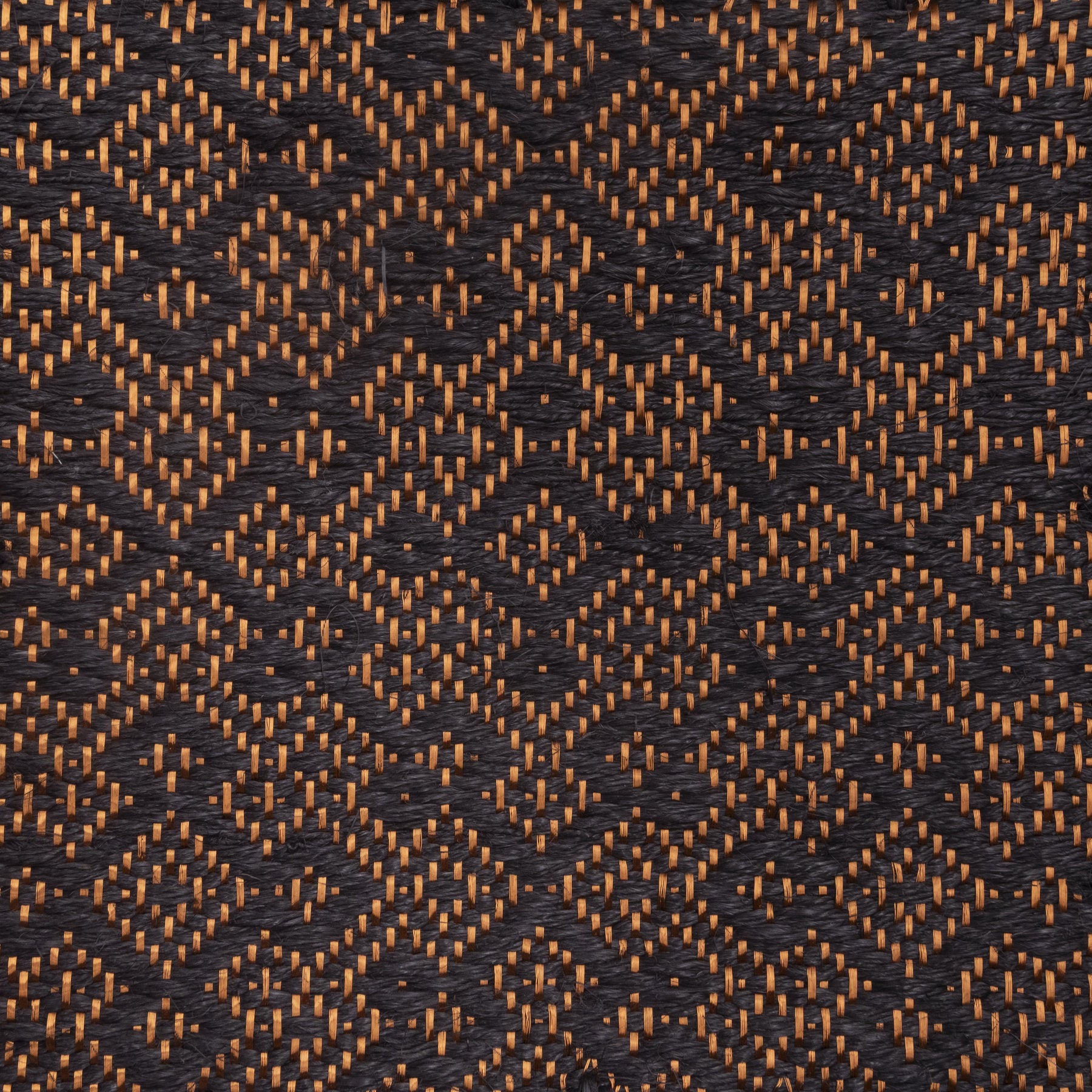 CASABLANCA WEAVE RUG IN BLACK FIQUE FIBER AND COPPER