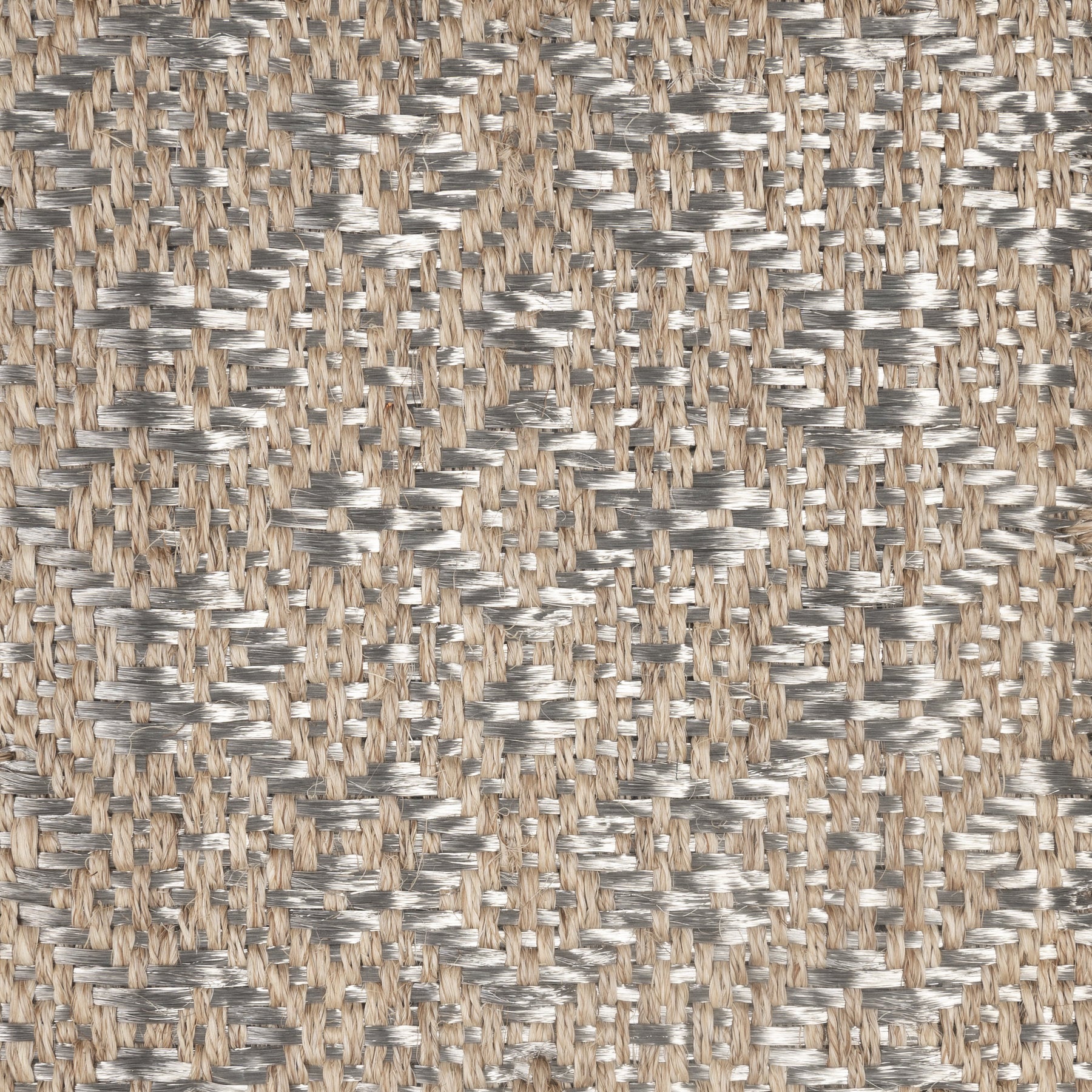CASABLANCA WEAVE RUG IN NATURAL FIQUE FIBER AND STAINLESS STEEL