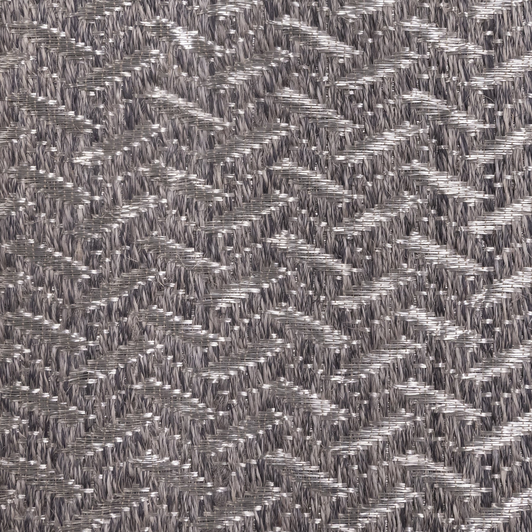 OTOÑO WEAVE RUG IN BLACK-GRAY FIQUE FIBER AND STAINLESS STEEL
