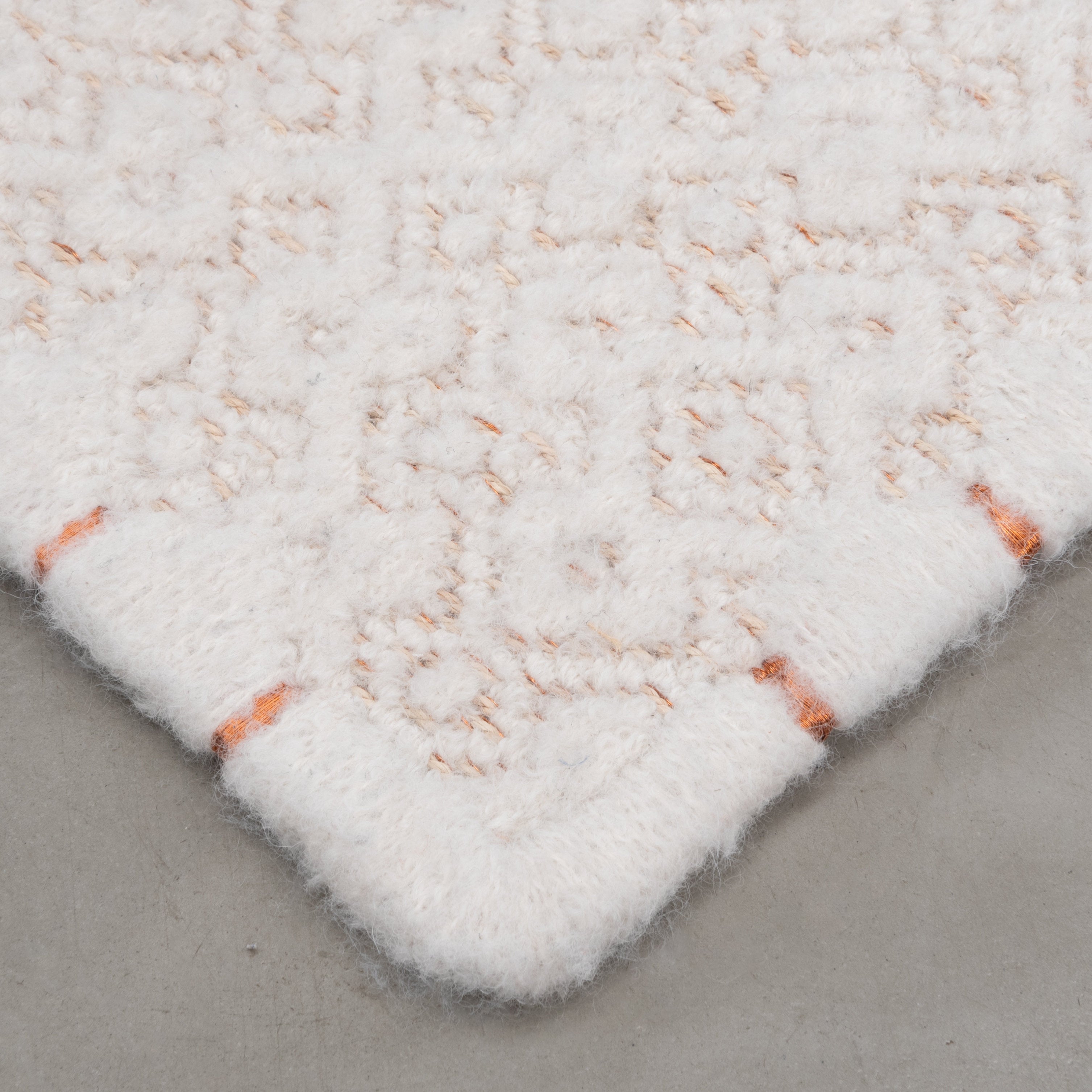 CASABLANCA WEAVE RUG IN COPPER AND CUMARE WITH BOUCLÉ ALPACA