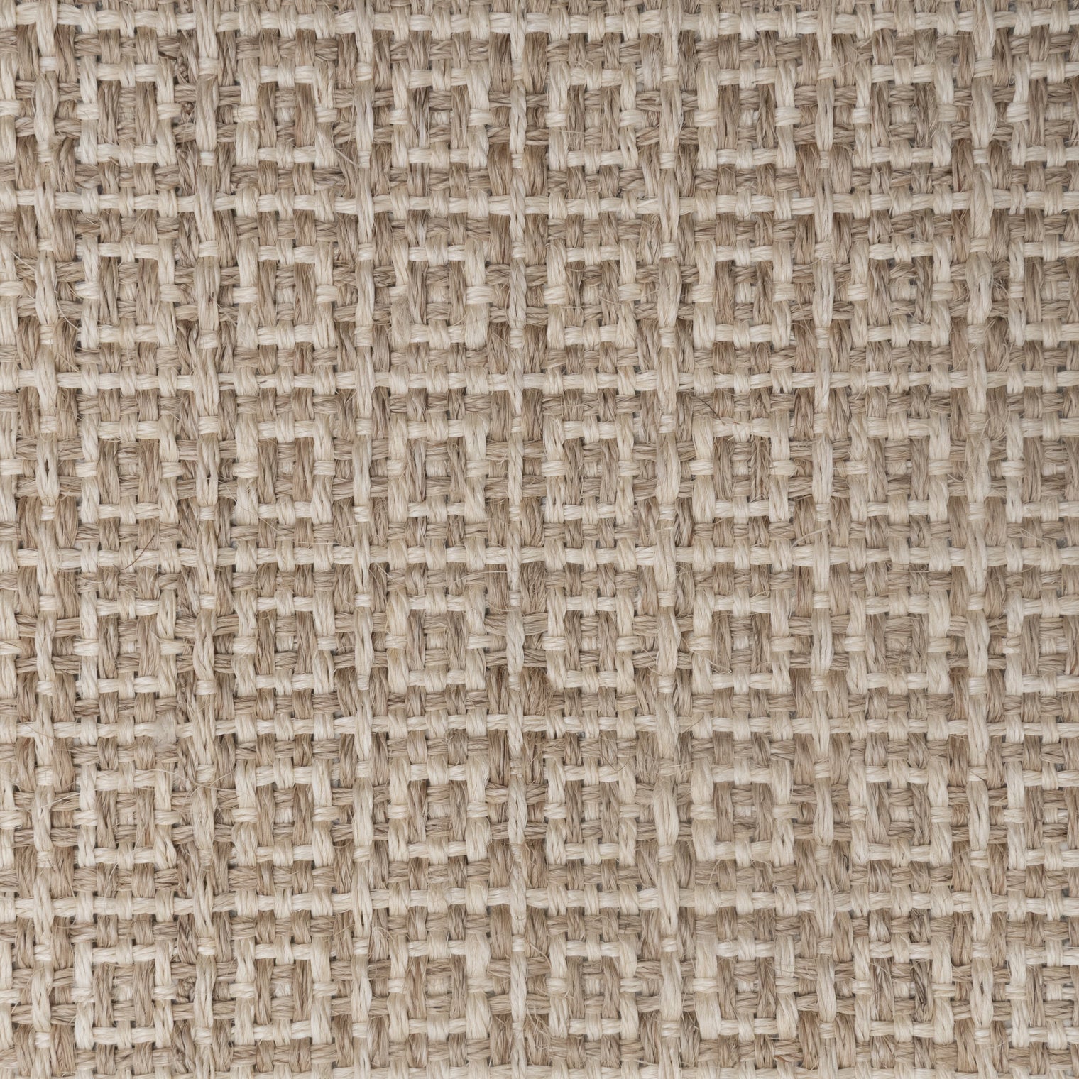 CUADROS WEAVE RUG IN NATURAL AND WHITE FIQUE FIBER