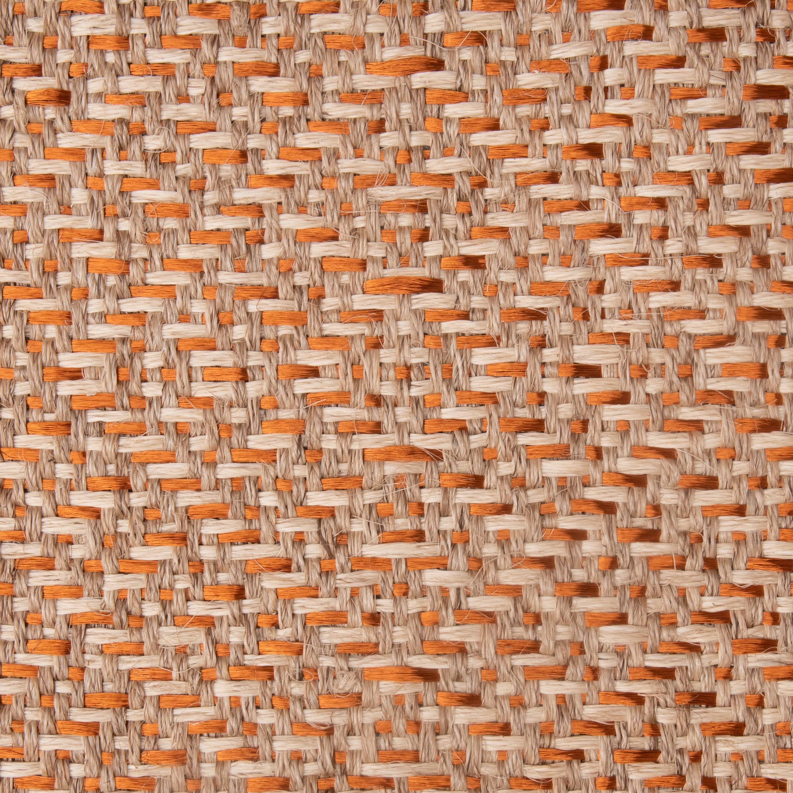DAÚ WEAVE RUG IN NATURAL FIQUE FIBER, WHITE FIQUE FIBER AND COPPER