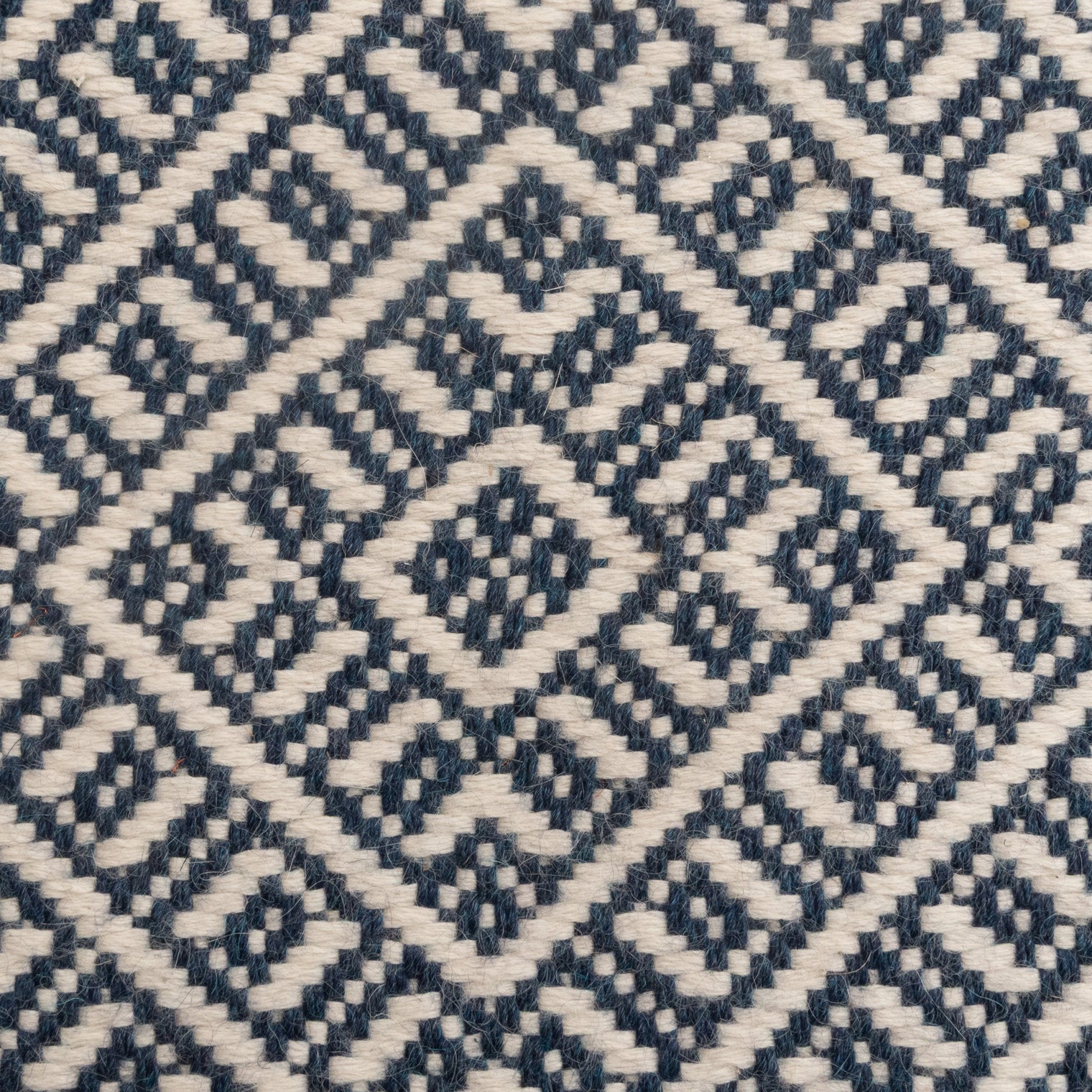 DAU WEAVE RUG IN NAVY BLUE ALPACA AND WHITE ALPACA