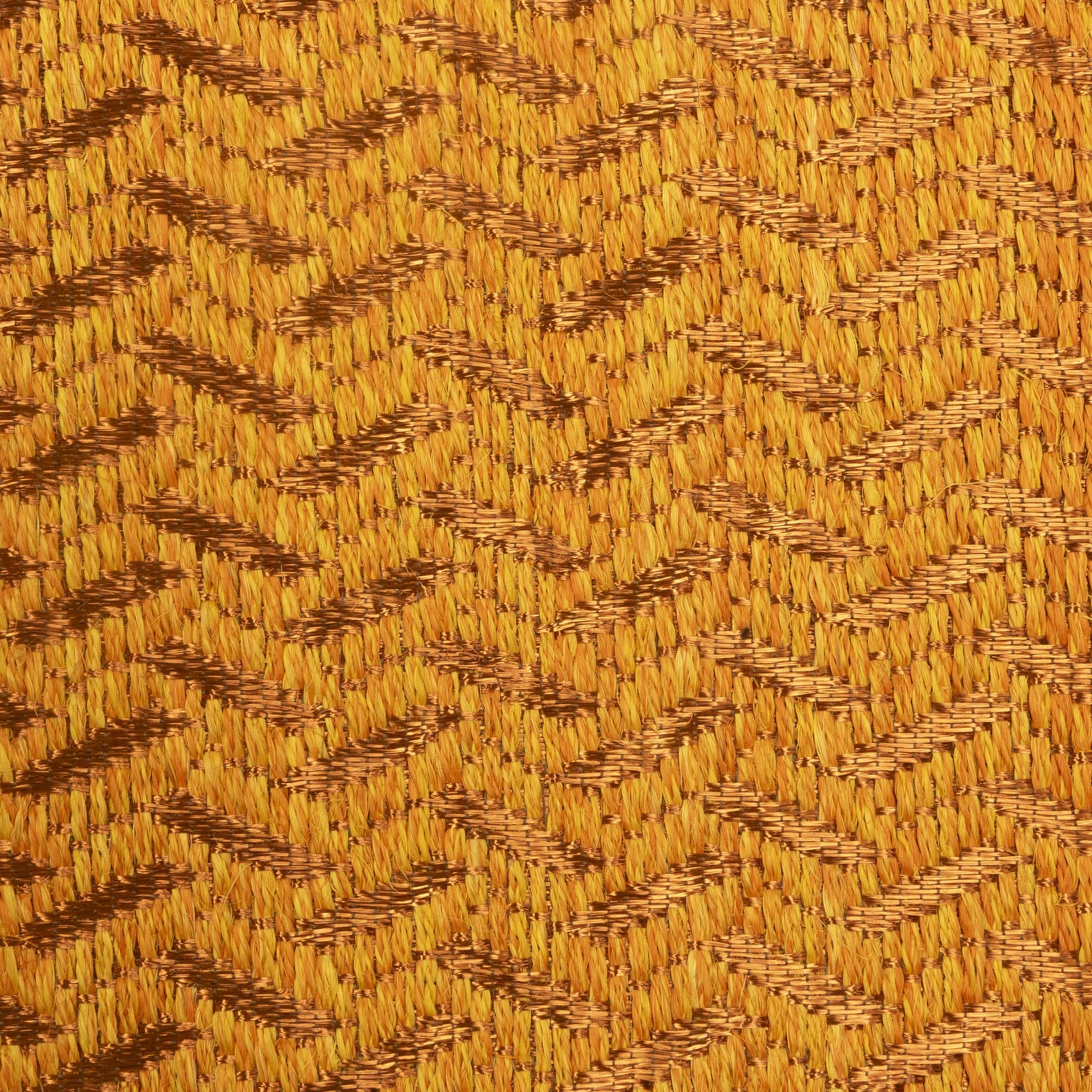 OTOÑO WEAVE RUG IN SUNSET YELLOW FIQUE FIBER WITH COPPER