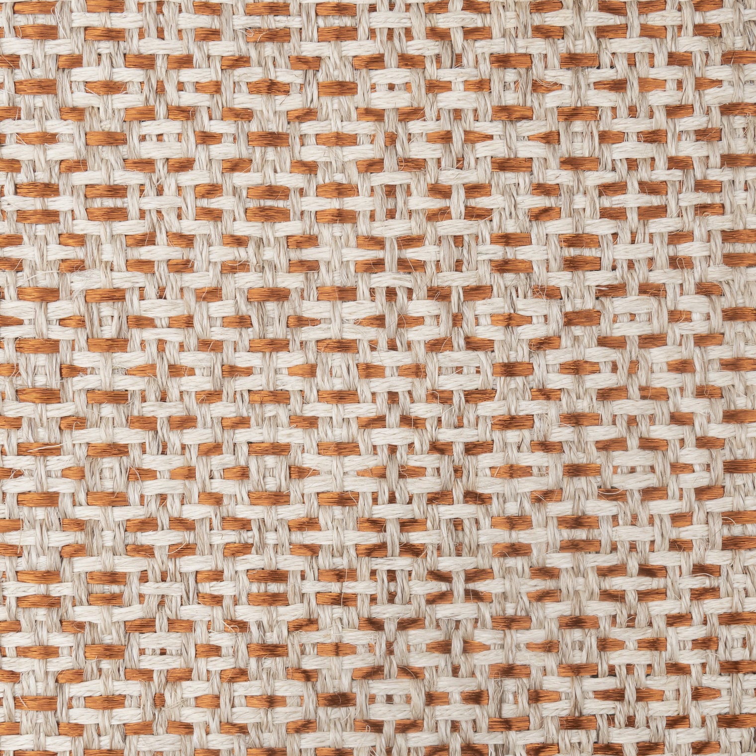 SUSU WEAVE RUG IN NATURAL FIQUE FIBER WITH COPPER AND WHITE FIQUE FIBER