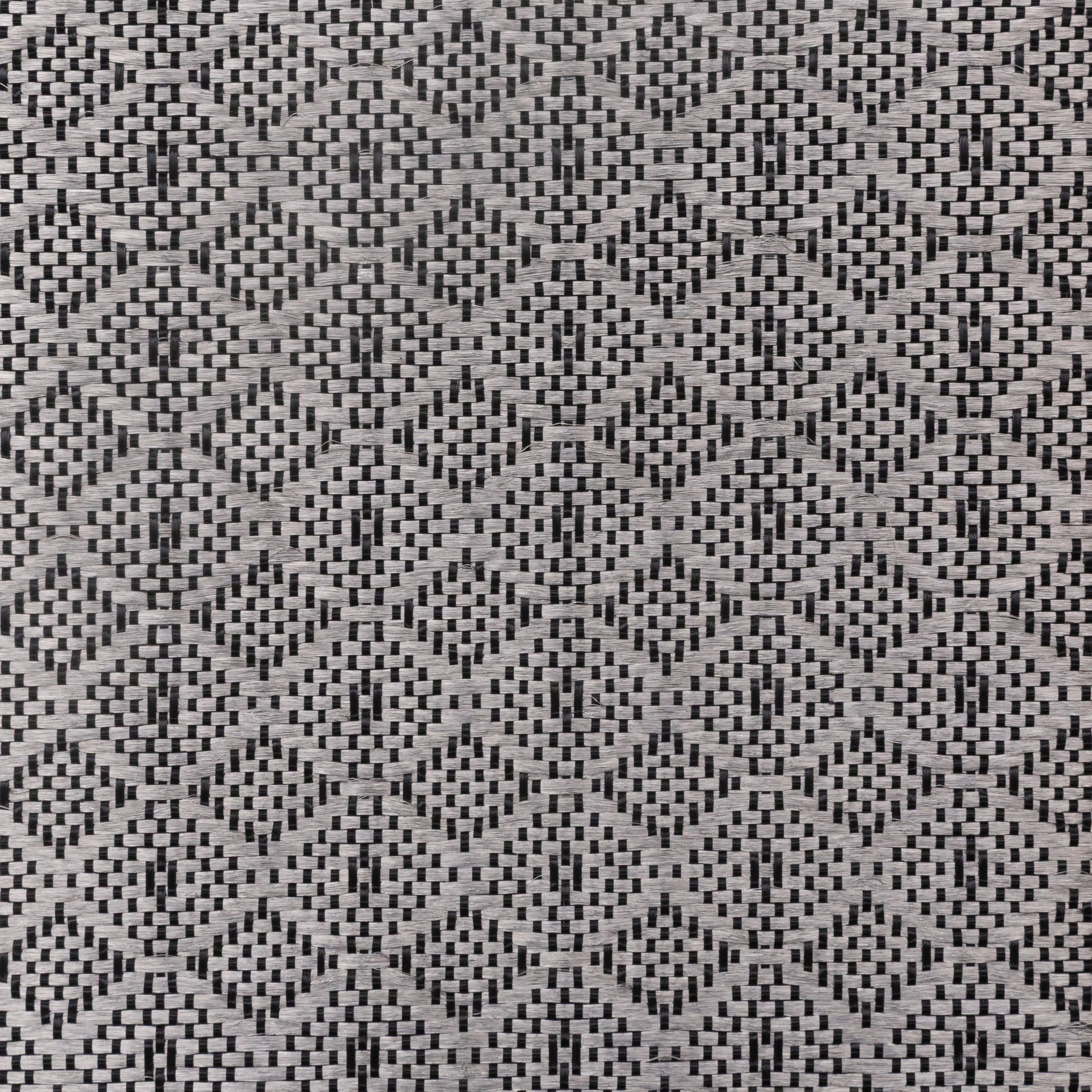 ALUNA WEAVE RUG IN BLACK ACRYLIC AND STAINLESS STEEL