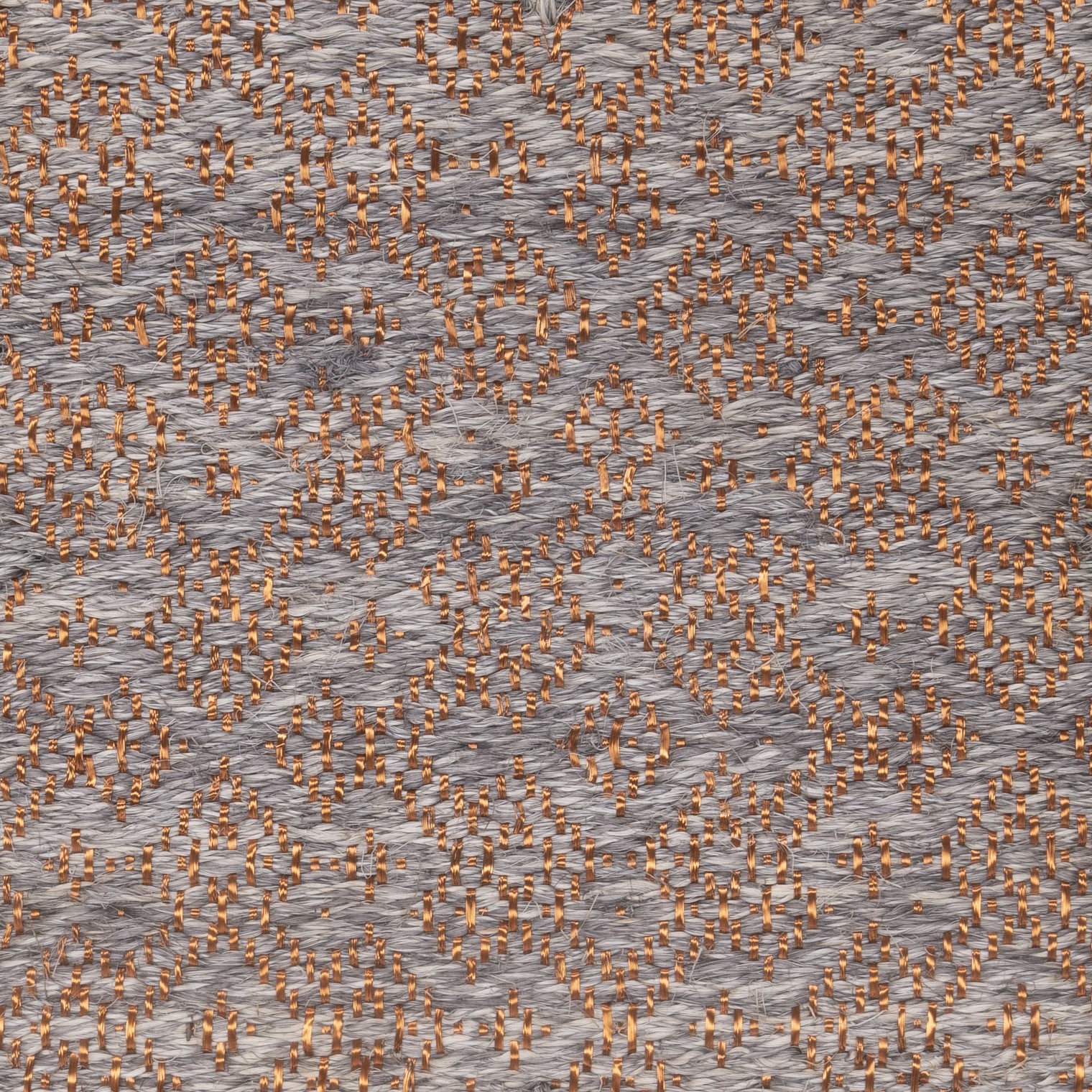 CASABLANCA WEAVE RUG IN COPPER WITH WHITE-GRAY FIQUE FIBER