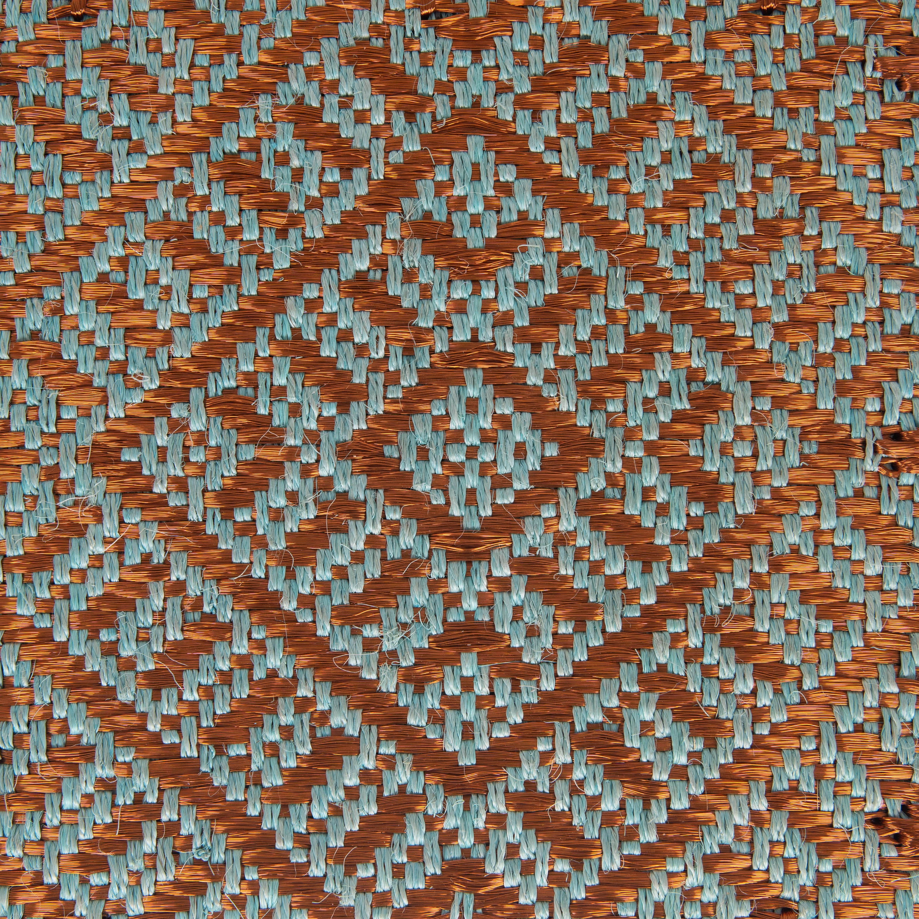 DAU WEAVE RUG IN MINT FIQUE FIBER AND COPPER