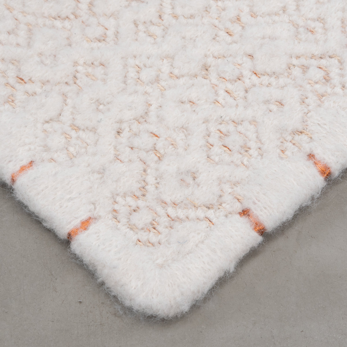 CASABLANCA WEAVE RUG IN COPPER AND CUMARE WITH BOUCLÉ ALPACA