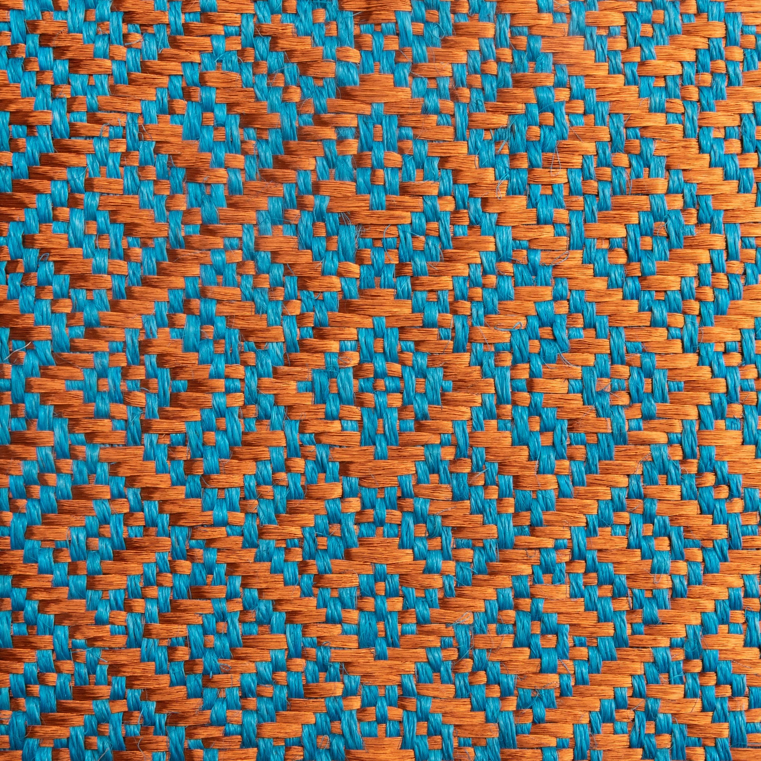 DAU WEAVE RUG IN TURQUOISE FIQUE FIBER AND COPPER