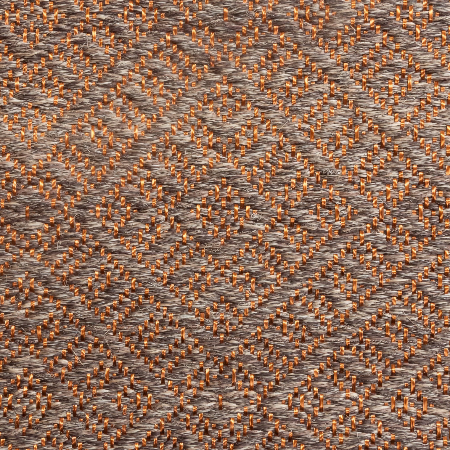DAU WEAVE RUG IN COPPER AND NATURAL-KHAKI FIQUE FIBER