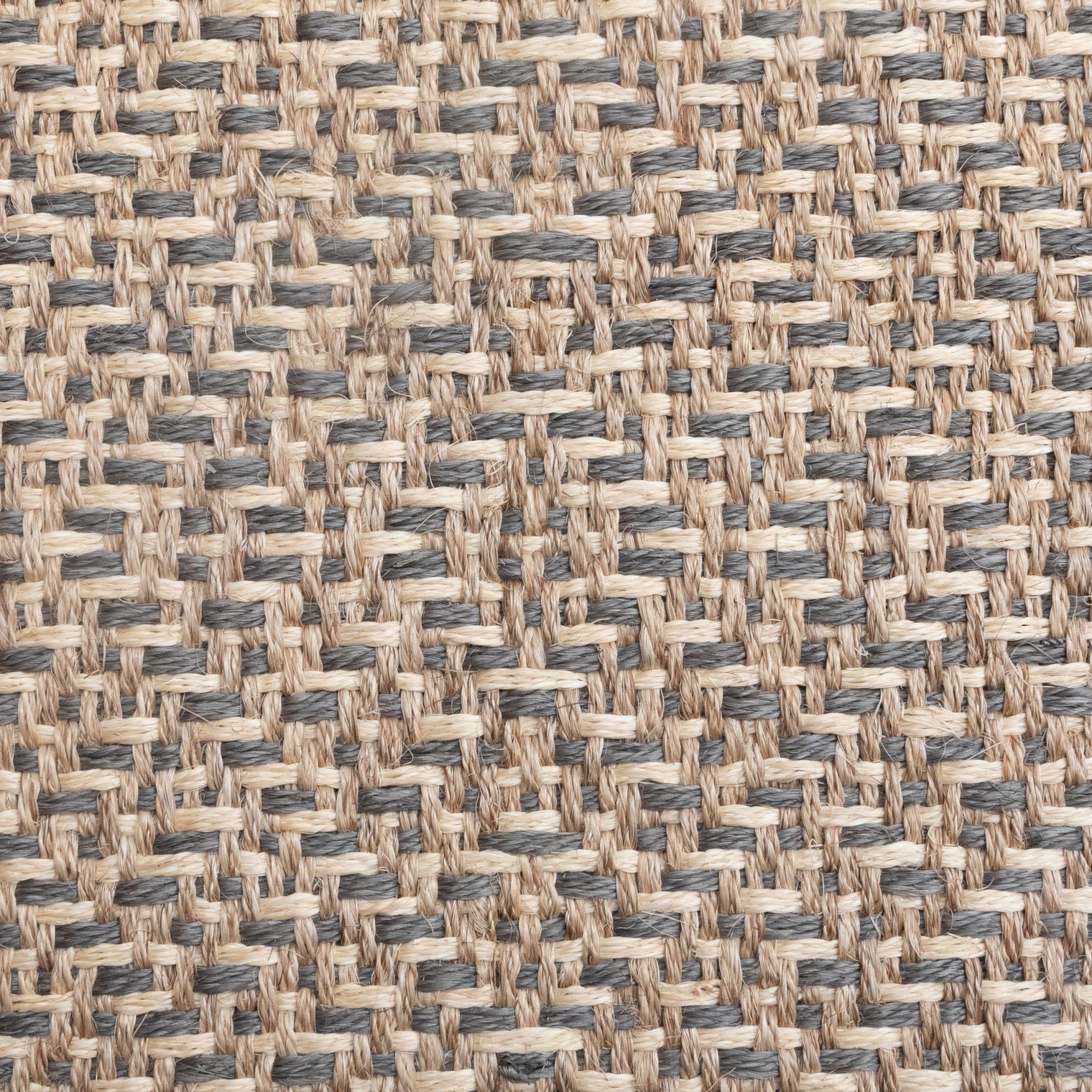 DAU WEAVE RUG IN NATURAL FIQUE FIBER AND GRAY FIQUE FIBER WHITE FIQUE FIBER