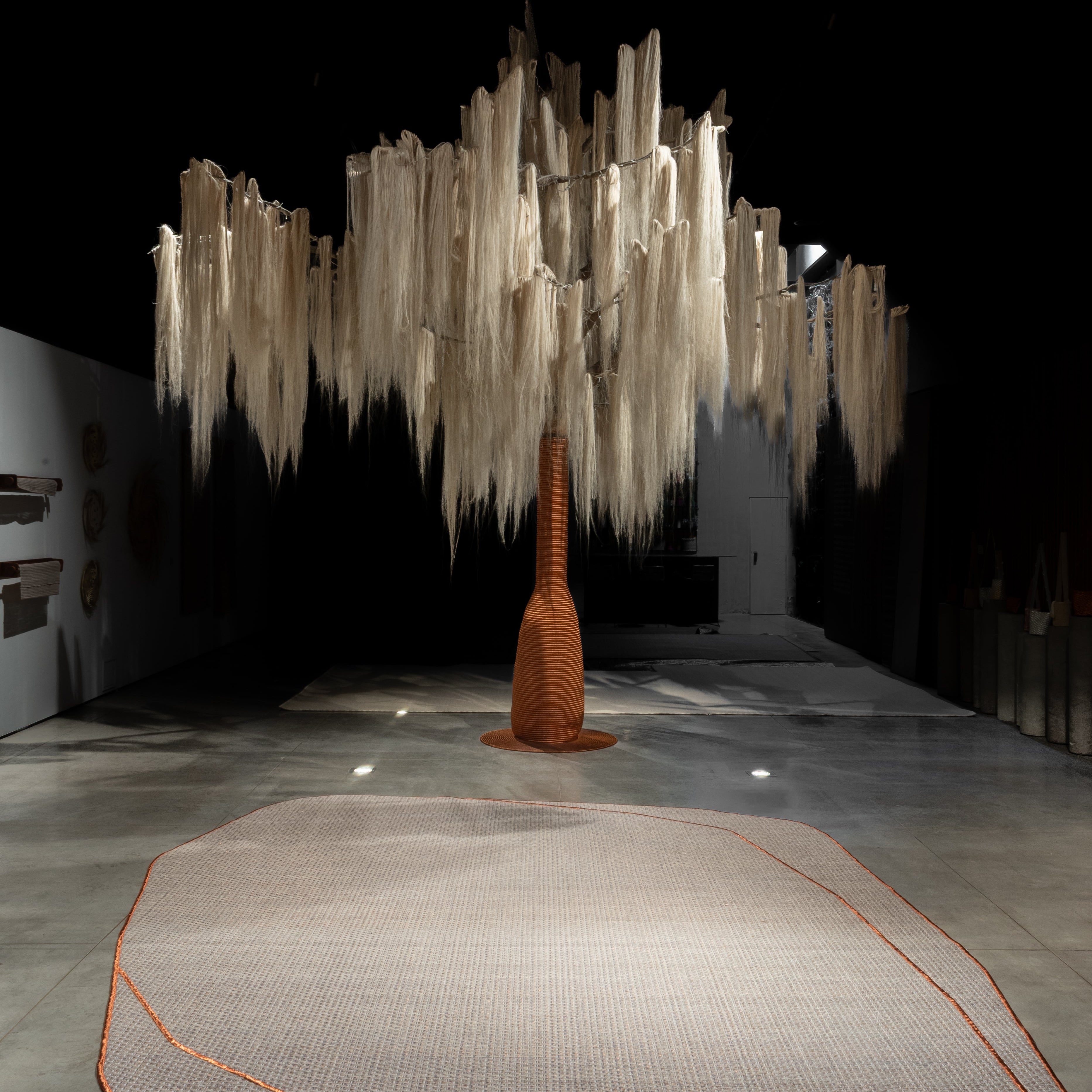 KANASPI WEAVE RUG IN BONE, GRAY ALPACA AND GRAY FIQUE FIBER